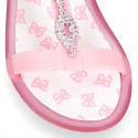 Jelly shoes T-Strap sandal style with GLOSS design.