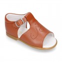 COWHIDE color Nappa leather kids sandal shoes.