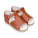 COWHIDE color Nappa leather kids sandal shoes.