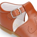 COWHIDE color Nappa leather kids sandal shoes.