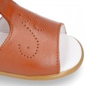 COWHIDE color Nappa leather kids sandal shoes.