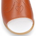 COWHIDE color Nappa leather kids sandal shoes.