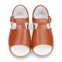 COWHIDE color Nappa leather kids sandal shoes.