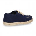 Cotton canvas boat shoes espadrilles style.