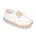 Cotton canvas boat shoes espadrilles style.