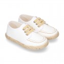 Cotton canvas boat shoes espadrilles style.