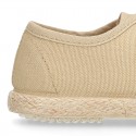 Cotton canvas boat shoes espadrilles style.