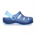 Kids jelly shoes with SURFI CLOG design for beach and pool use.