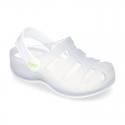 Kids jelly shoes with SURFI CLOG design for beach and pool use.