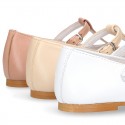 Little T-Strap Mary Jane shoes in EXTRA SOFT NAPPA leather with perforated design.