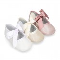 METAL canvas Little Mary Janes angel style for babies.