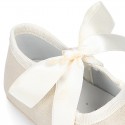 METAL canvas Little Mary Janes angel style for babies.