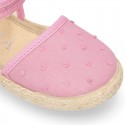 PLUMETI cotton canvas little espadrille shoes with buckle fastening.