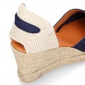 Suede leather espadrille shoes Valenciana style.