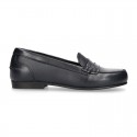 Classic school GIRL Moccasin shoes in Boxcalf Nappa leather.