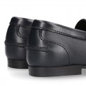 Classic school GIRL Moccasin shoes in Boxcalf Nappa leather.