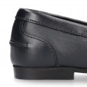 Classic school GIRL Moccasin shoes in Boxcalf Nappa leather.