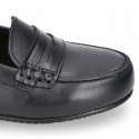 Classic school GIRL Moccasin shoes in Boxcalf Nappa leather.