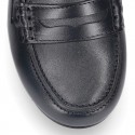 Classic school GIRL Moccasin shoes in Boxcalf Nappa leather.