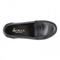 Classic school GIRL Moccasin shoes in Boxcalf Nappa leather.