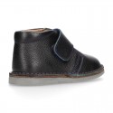 Nappa leather kids Safari boots laceless.