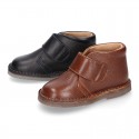 Nappa leather kids Safari boots laceless.