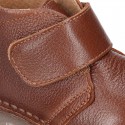 Nappa leather kids Safari boots laceless.