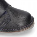 Nappa leather kids Safari boots laceless.