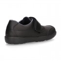 School Washable Nappa leather kids Blucher shoes laceless.