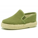 Cotton canvas SLIP ON Espadrille shoes with elastic bands for kids.