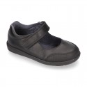 School Washable Nappa leather OKAA Mary Jane shoes laceless.