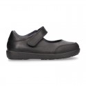 School Washable Nappa leather OKAA Mary Jane shoes laceless.