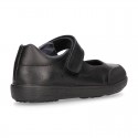 School Washable Nappa leather OKAA Mary Jane shoes laceless.