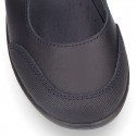 School Washable Nappa leather OKAA Mary Jane shoes laceless.