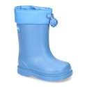 Little Rain boots with adjustable neck for babies and little kids.