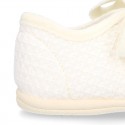 SQUARE design fall-winter canvas home shoes little ANGEL style with Velvet laces.