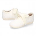 SQUARE design fall-winter canvas home shoes little ANGEL style with Velvet laces.