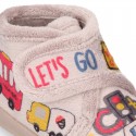 Little kids CARS design wool cotton home bootie shoes laceless.