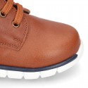 EXTRA SOFT Nappa leather kids ankle boots mountain style to dress.