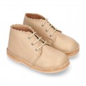 EXTRA SOFT Nappa leather Kids Safari Boots with waves design.