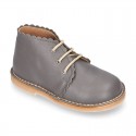 EXTRA SOFT Nappa leather Kids Safari Boots with waves design.