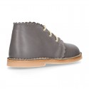 EXTRA SOFT Nappa leather Kids Safari Boots with waves design.