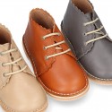 EXTRA SOFT Nappa leather Kids Safari Boots with waves design.