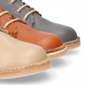 EXTRA SOFT Nappa leather Kids Safari Boots with waves design.