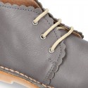 EXTRA SOFT Nappa leather Kids Safari Boots with waves design.