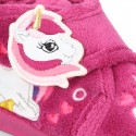 Little kids UNICORN OKAA design wool cotton home bootie shoes laceless.