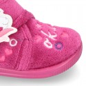 Little kids UNICORN OKAA design wool cotton home bootie shoes laceless.