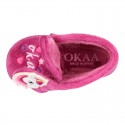 Little kids UNICORN OKAA design wool cotton home bootie shoes laceless.