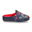 VIDEOGAMES OKAA design Wool effect cloth Home shoes with clog design.