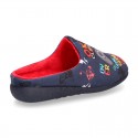 VIDEOGAMES OKAA design Wool effect cloth Home shoes with clog design.